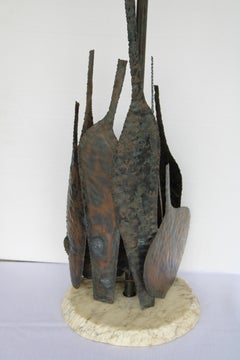 Stahlflaschenlampe Fantoni zugeschrieben