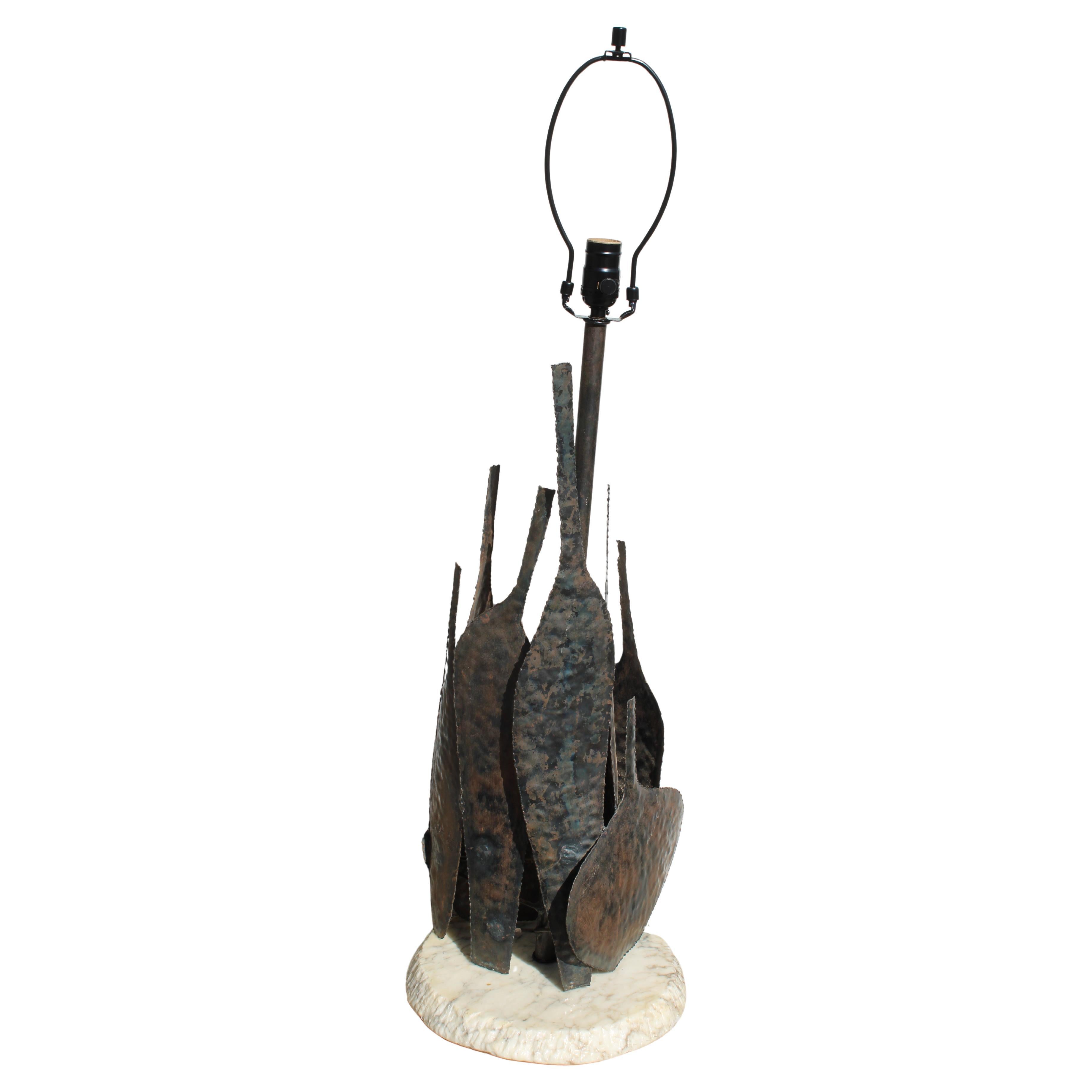 Steel Bottle Lamp Attributed to Fantoni For Sale
