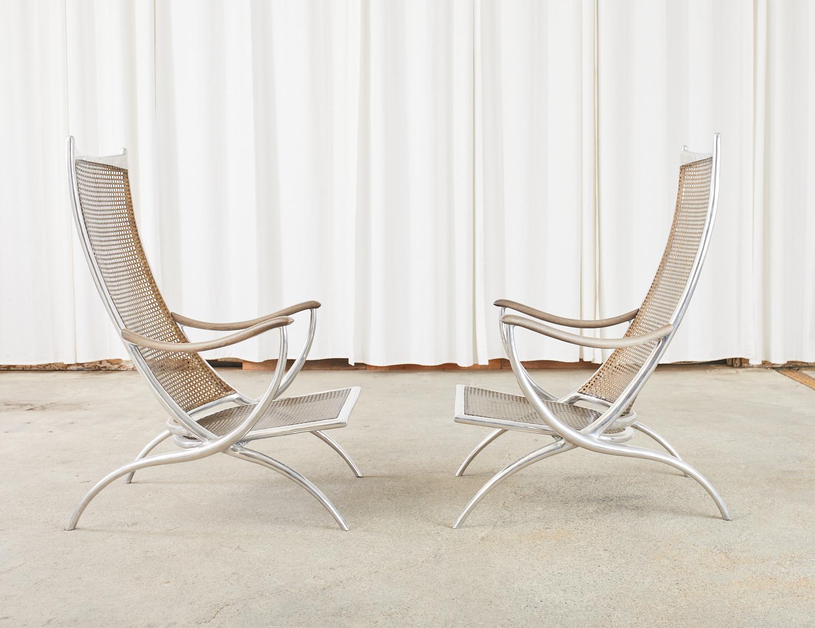 Steel Bronze Turku Lounge Chairs by Ironies For Sale 2