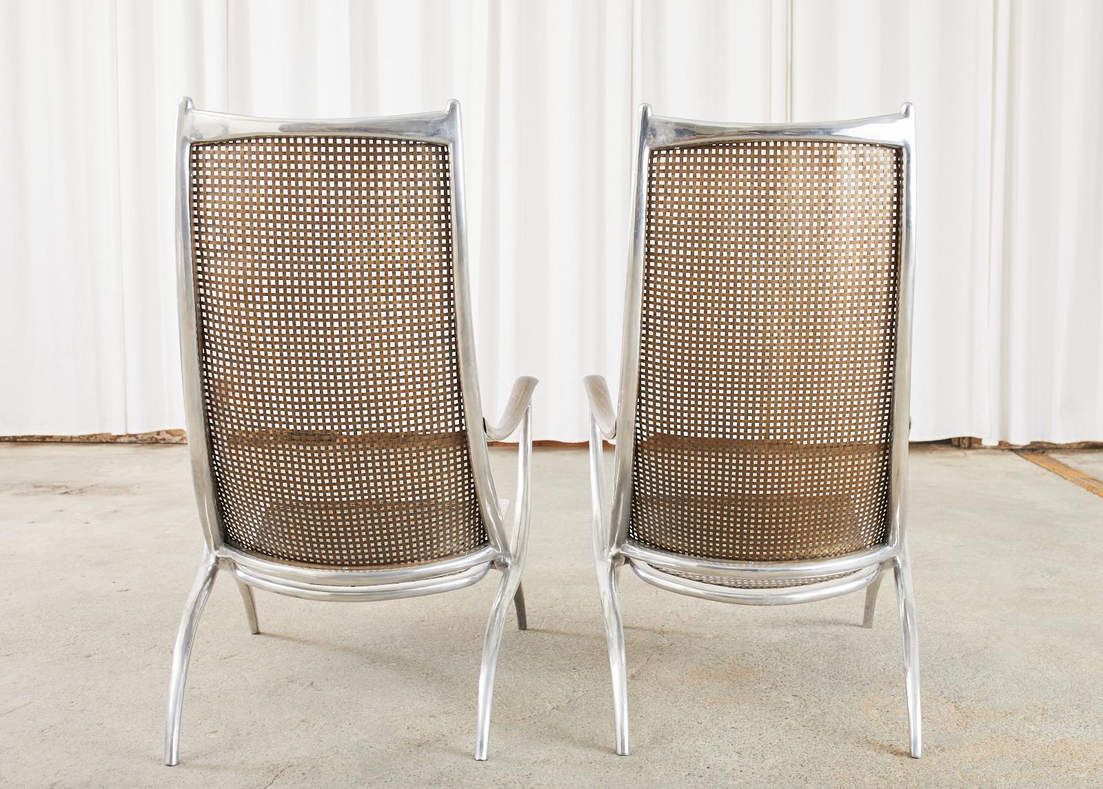 Steel Bronze Turku Lounge Chairs by Ironies For Sale 3