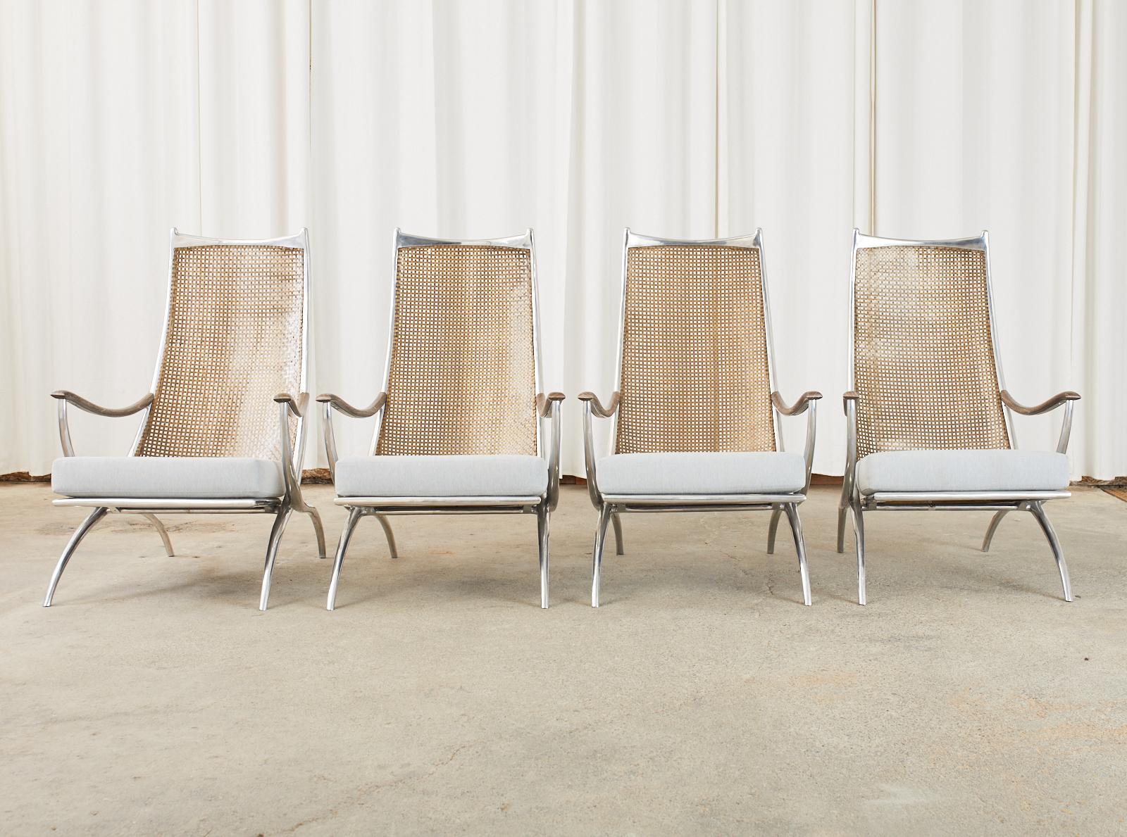 Modern Steel Bronze Turku Lounge Chairs by Ironies For Sale