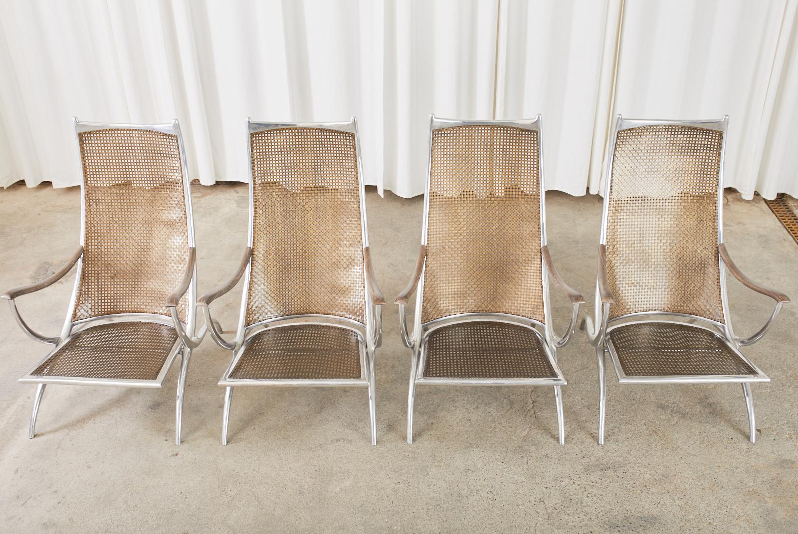 Contemporary Steel Bronze Turku Lounge Chairs by Ironies For Sale