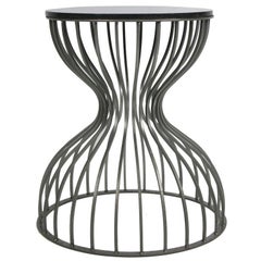 Steel Cage Hourglass Form Side Tables- 4 available