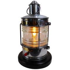 Retro Steel Cased Ships Anchor Lantern