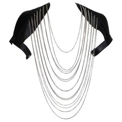 Steel Chain Backdrop Necklace Harness Top 