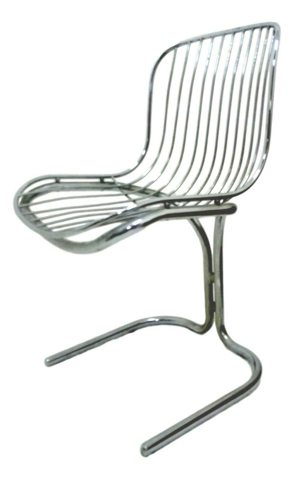 Italian Steel Chair Design Gastone Rinaldi for Rima Padova, 1970s