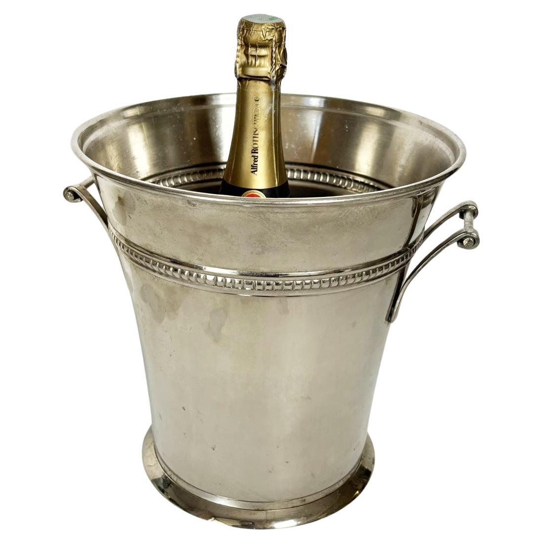 Steel champagne bucket, France, 1970