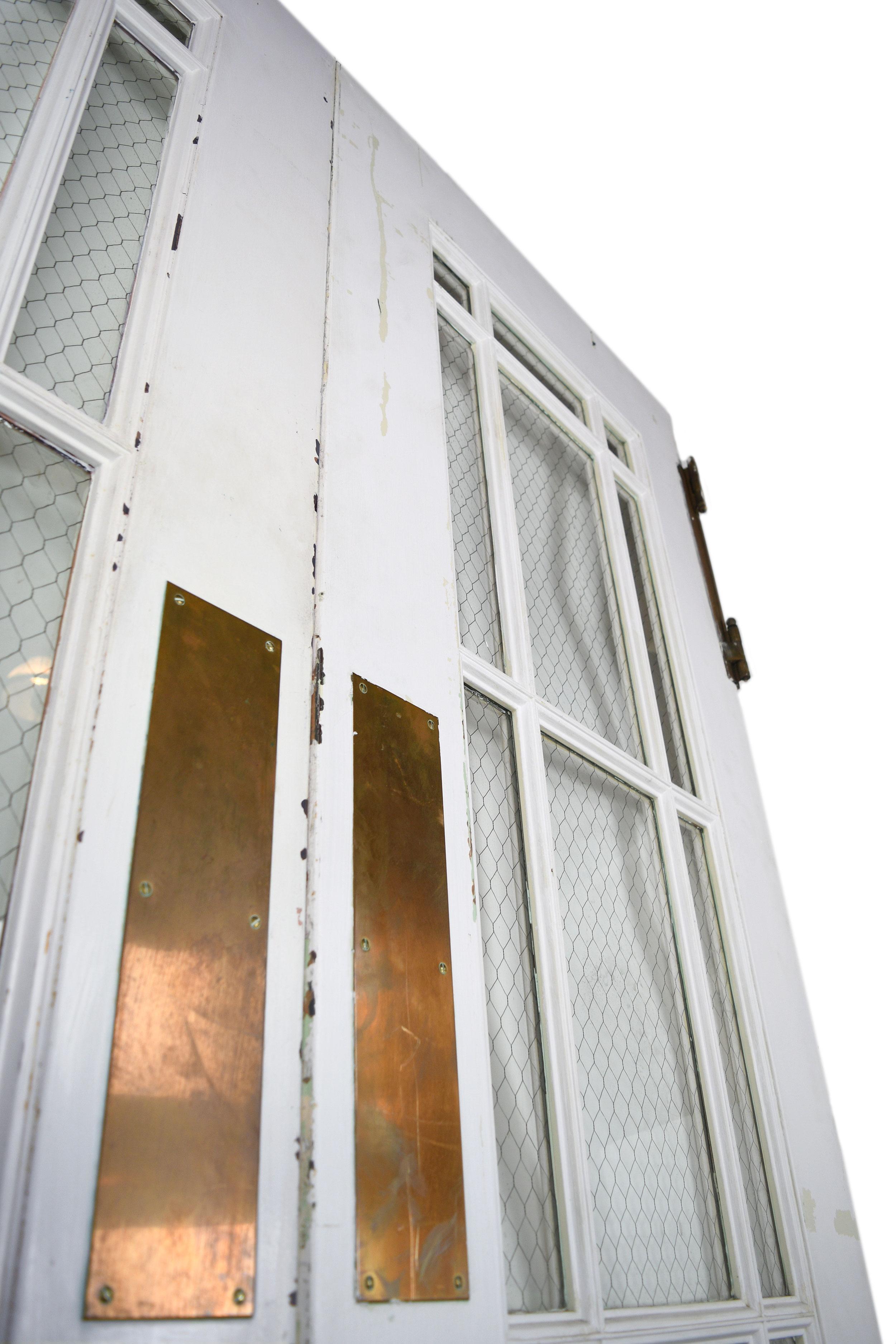 American Steel Chickenwire Double Doors For Sale