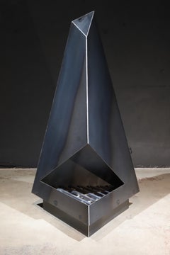 Steel Chiminea Fire Pit Outdoor Fireplace by Koby Knoll Click