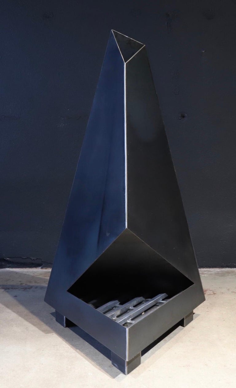Steel Chiminea Fire Pit Outdoor Fireplace Small by Koby Knoll Click at