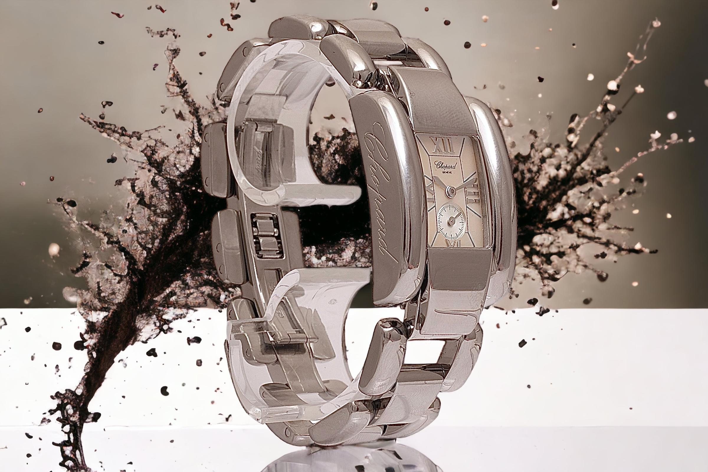 Steel Chopard La Strada 8357 Ladies Wristwatch With Chopard Box For Sale 6