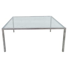 Steel Chromed and Glass Coffee Table Luar by Ross Littell for ICF 70s