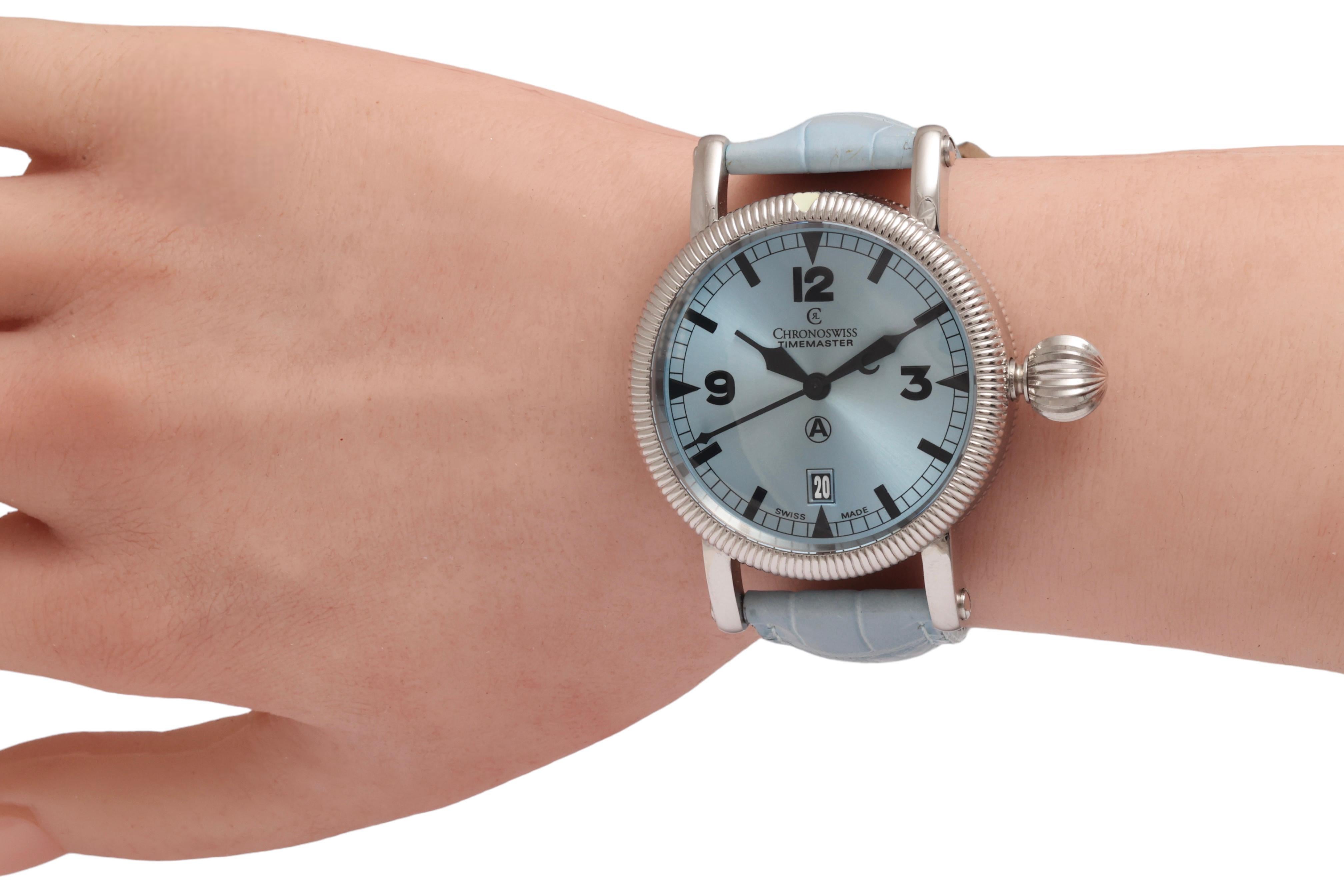 Steel Chronoswiss Timemaster Automatic Wrist Watch LNIB For Sale 12