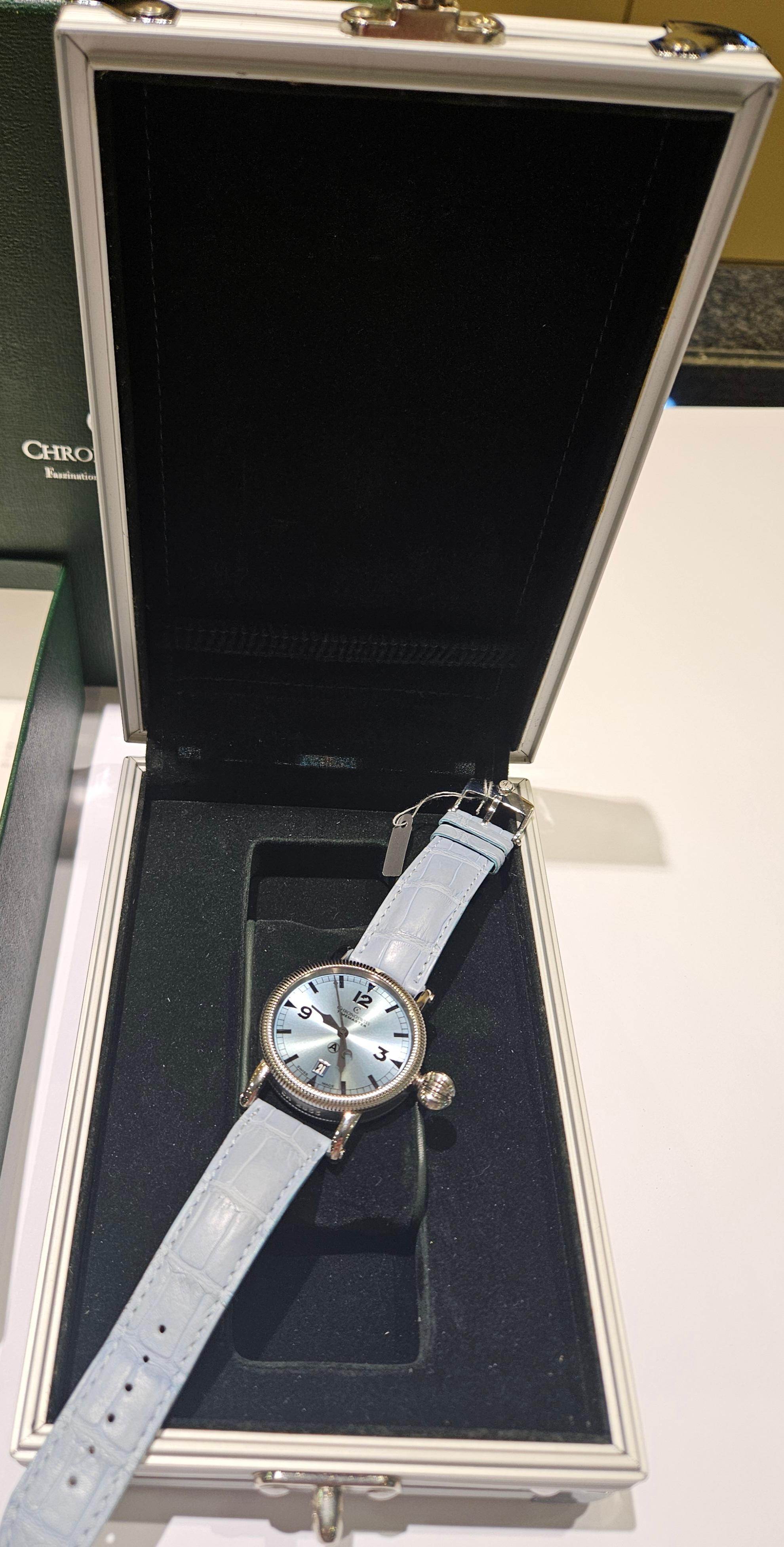 Steel Chronoswiss Timemaster Automatic Wrist Watch LNIB For Sale 13