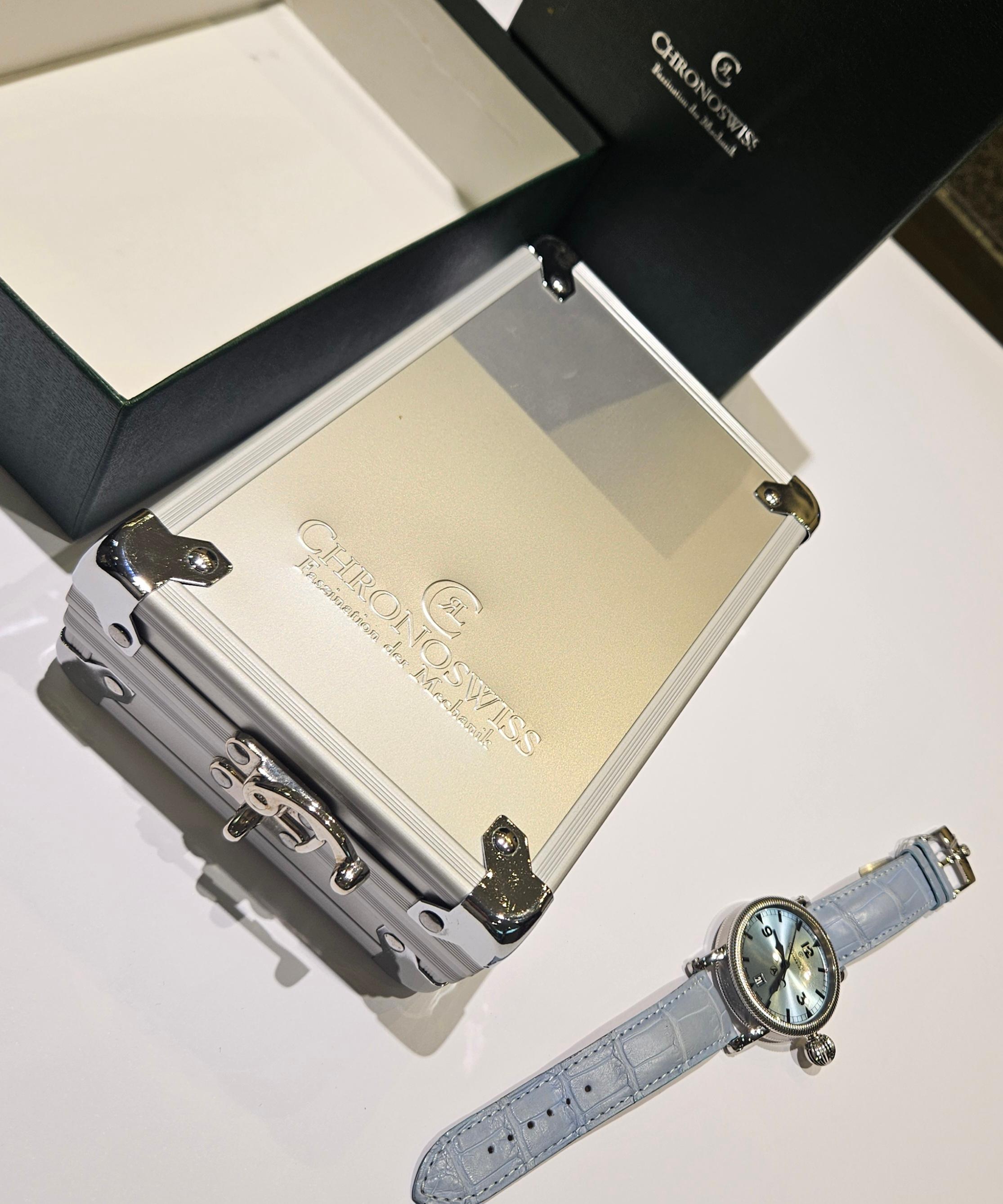 Steel Chronoswiss Timemaster Automatic Wrist Watch LNIB For Sale 15