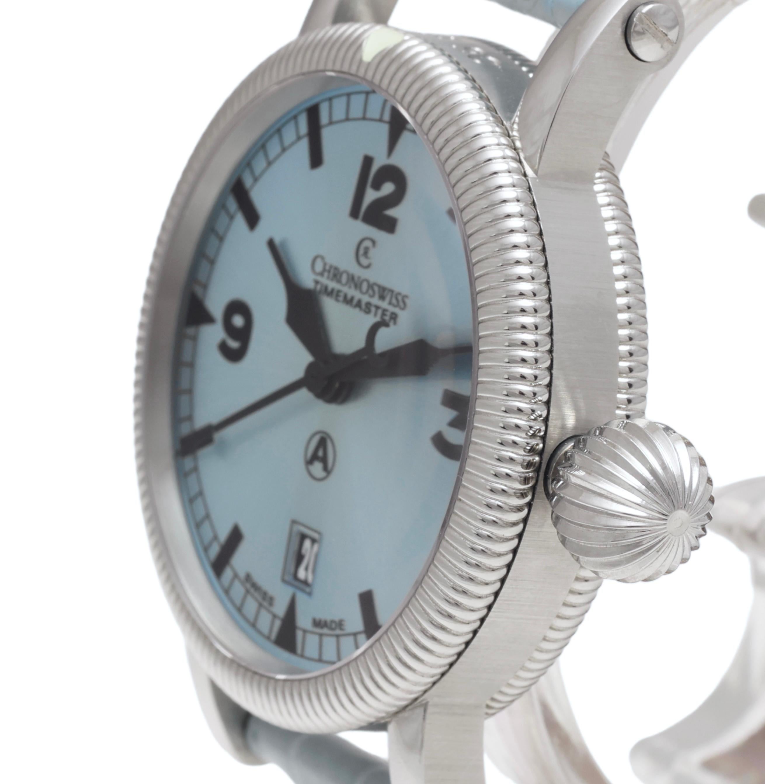 Steel Chronoswiss Timemaster Automatic Wrist Watch LNIB For Sale 1