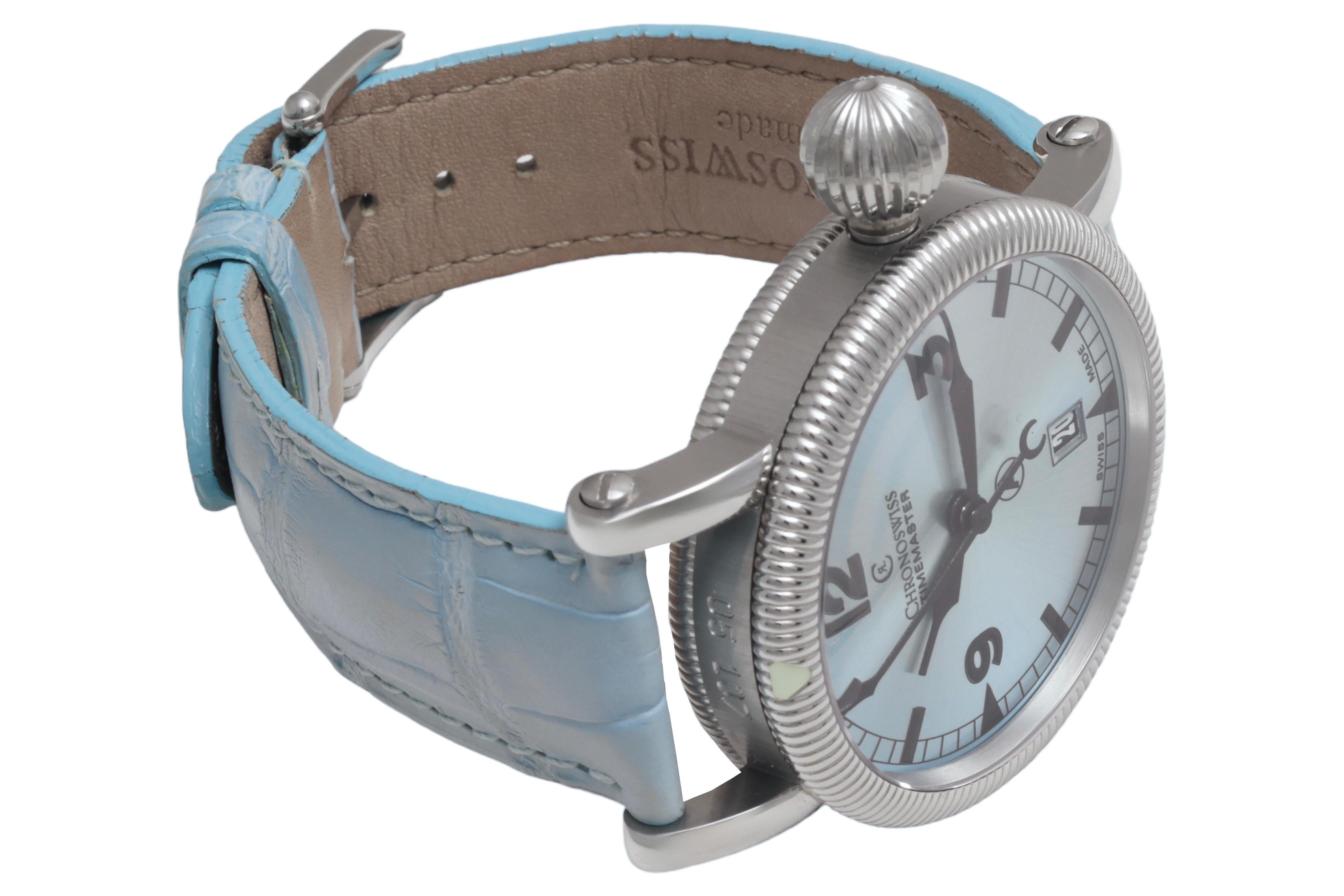 Steel Chronoswiss Timemaster Automatic Wrist Watch LNIB For Sale 2