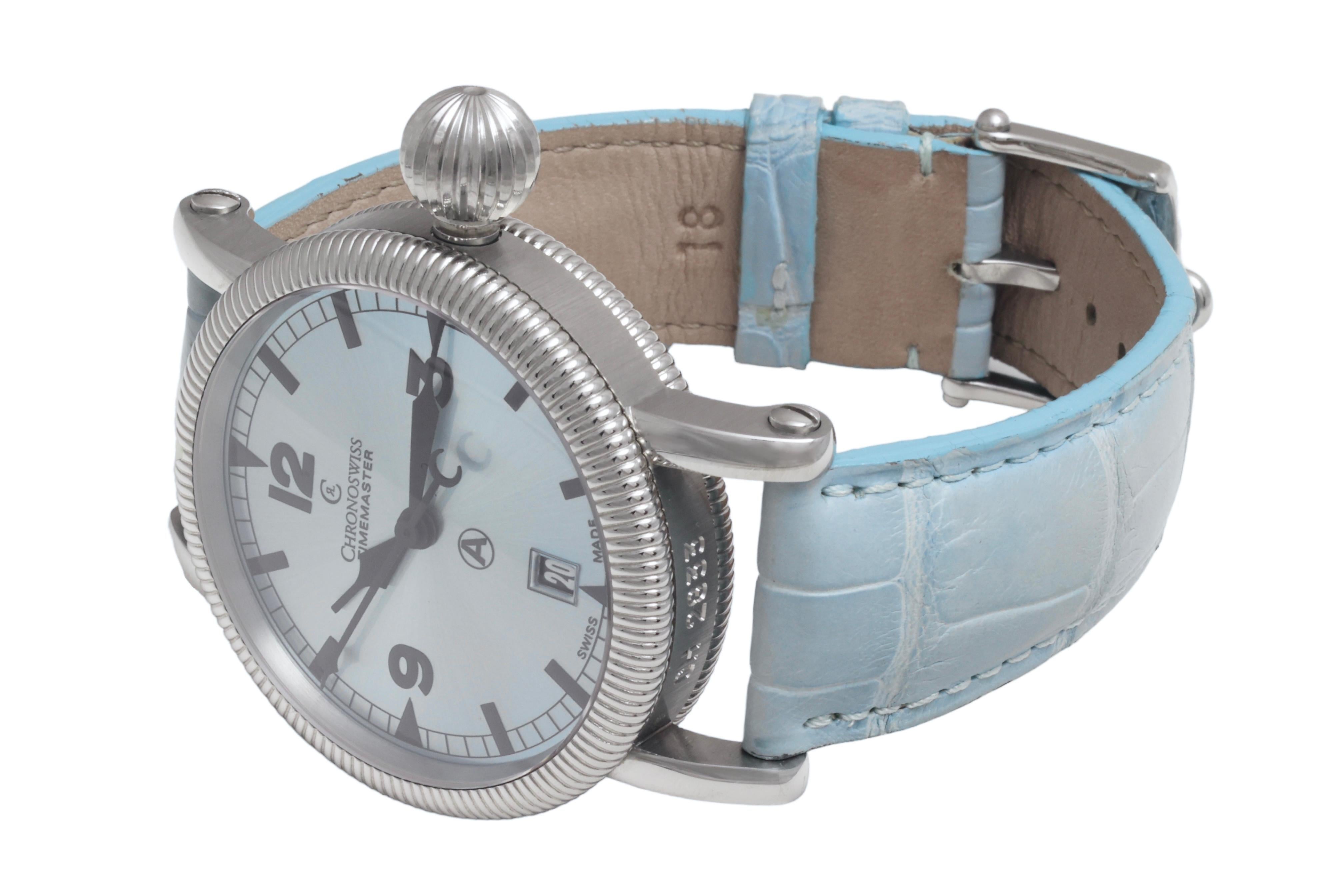 Steel Chronoswiss Timemaster Automatic Wrist Watch LNIB For Sale 3