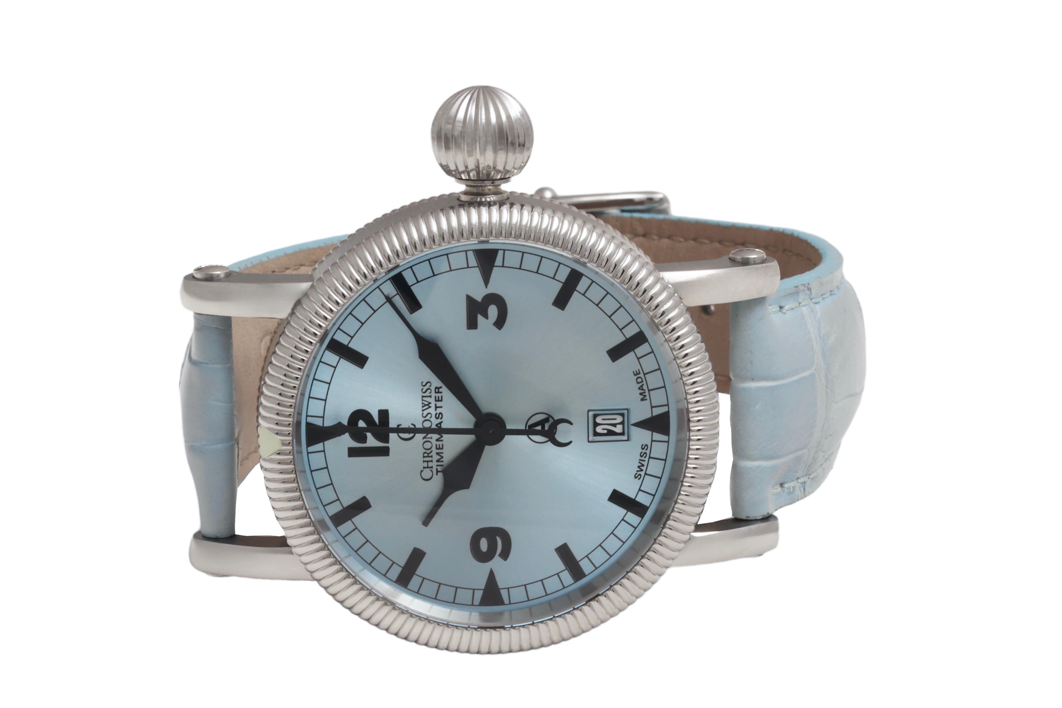 Steel Chronoswiss Timemaster Automatic Wrist Watch LNIB For Sale 4