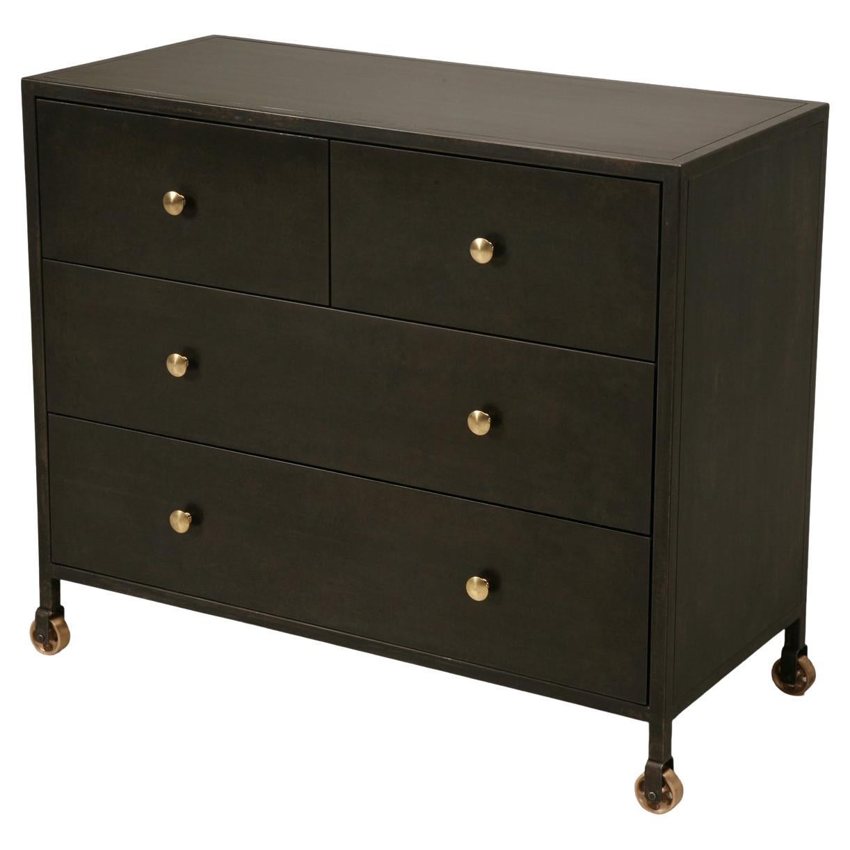Steel Clad Commode, Chest, Dresser, Bathroom Vanity Custom Made to Order Chicago For Sale