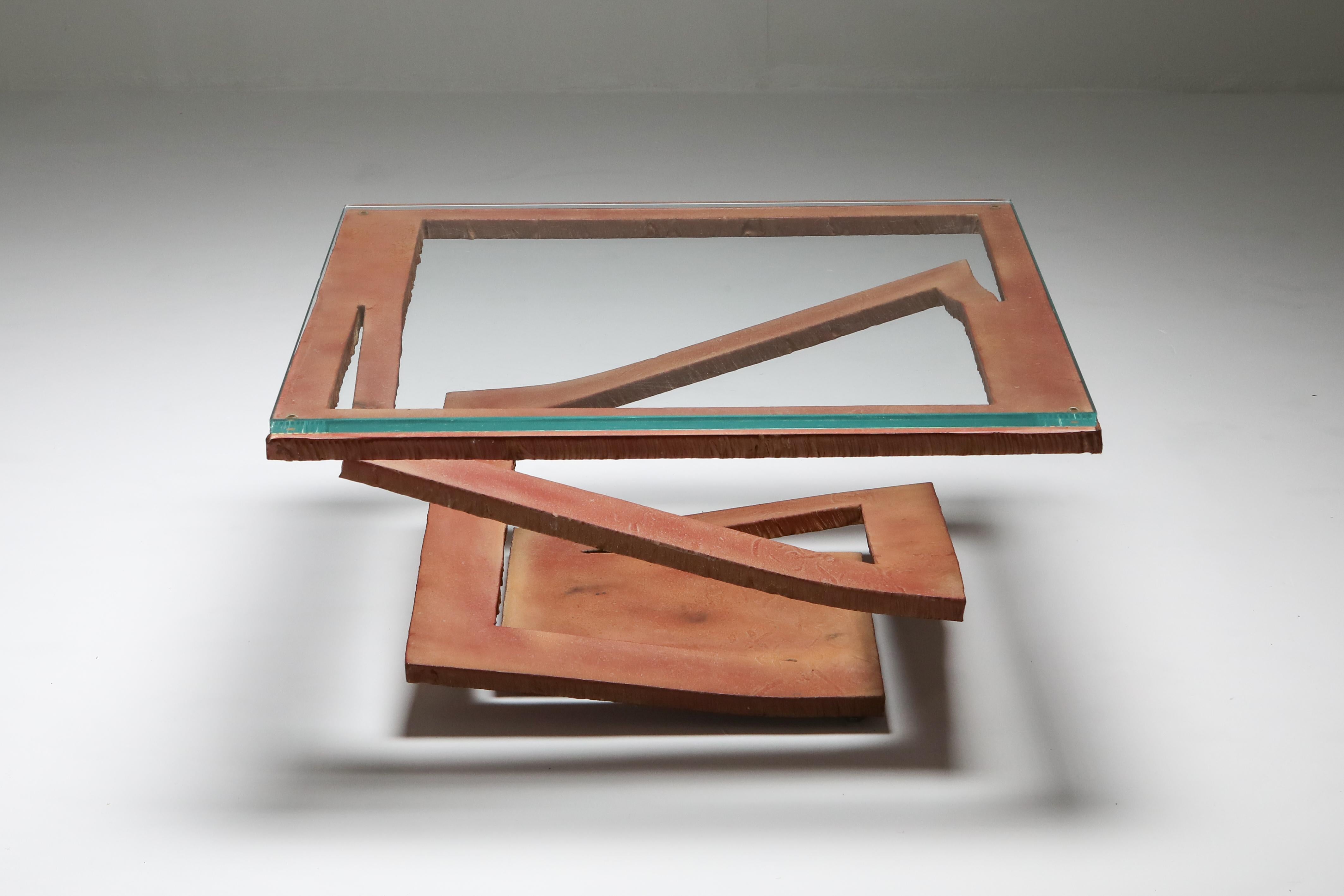 20th Century Steel Coffee Table by Maurice Barilone for Roche Bobois