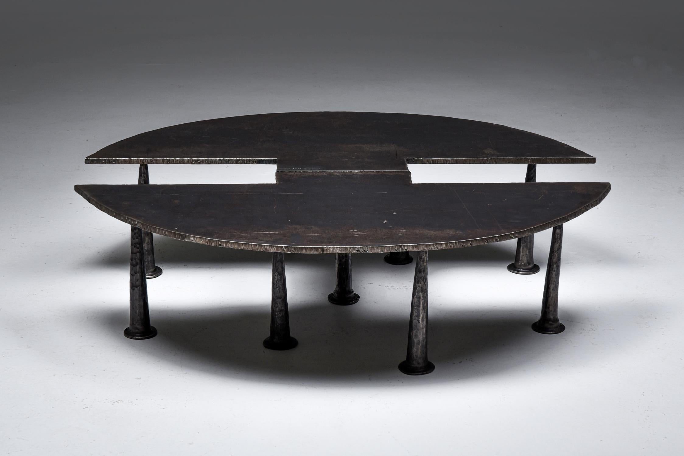 Brutalist Steel Coffee Table 'Resourcer 1' by Thomas Serruys