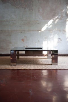 Steel Coffee Table "Tebe" Model - Giovanni Offredi For Saporiti - 1970s
