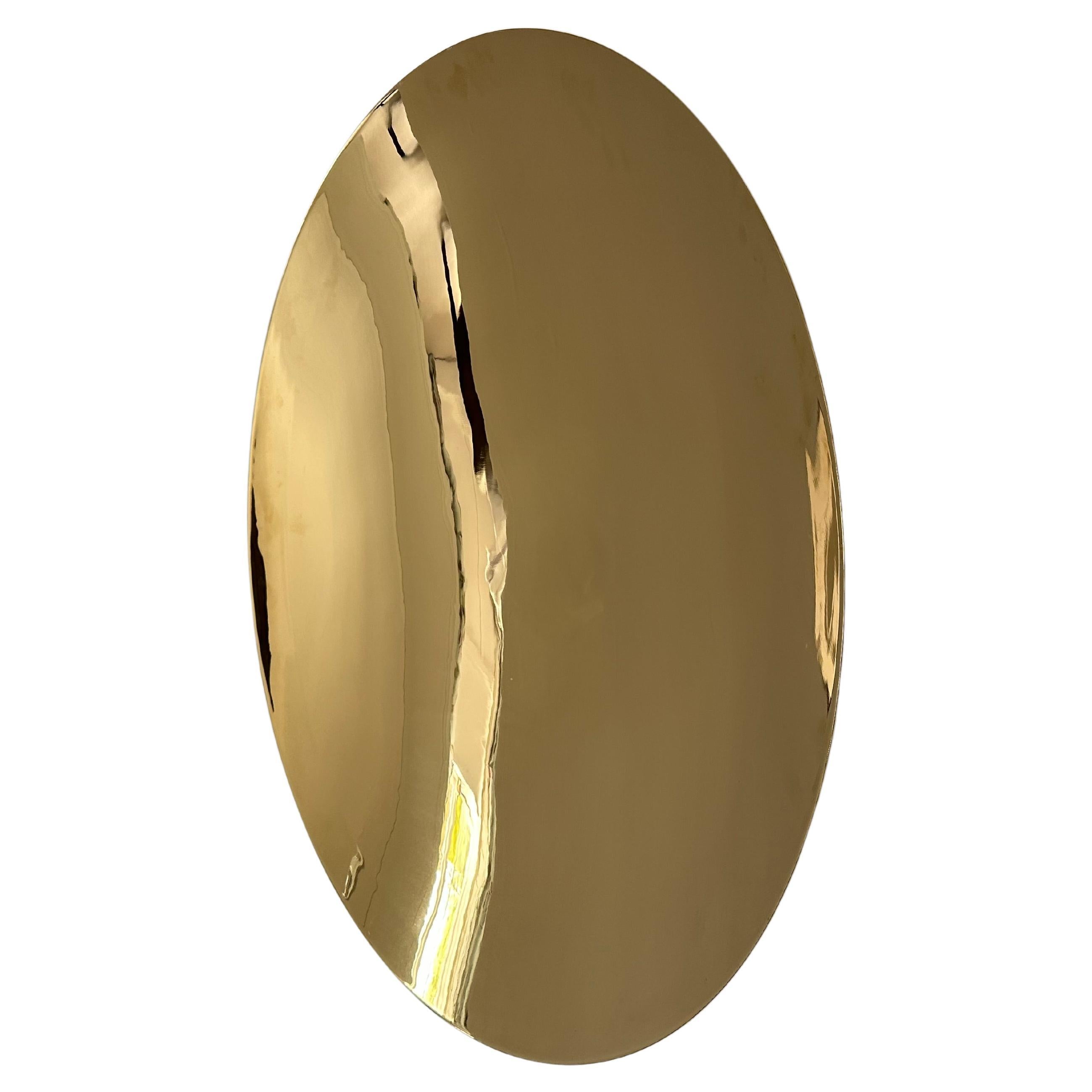 Minimalist Steel Concave Wall Mirror For Sale