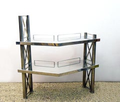 Steel console made in Italy, 1970s