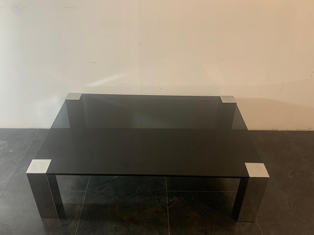 Steel & Crystal Coffee Table from Cidue, 1970s For Sale 6