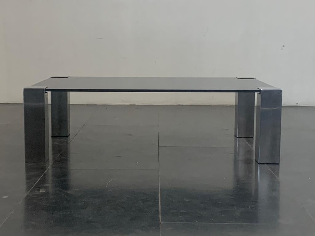 Steel & Crystal Coffee Table from Cidue, 1970s For Sale 7