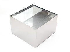 1970s Steel Cube-Form End or Low Table by Joe d'Urso for Knoll