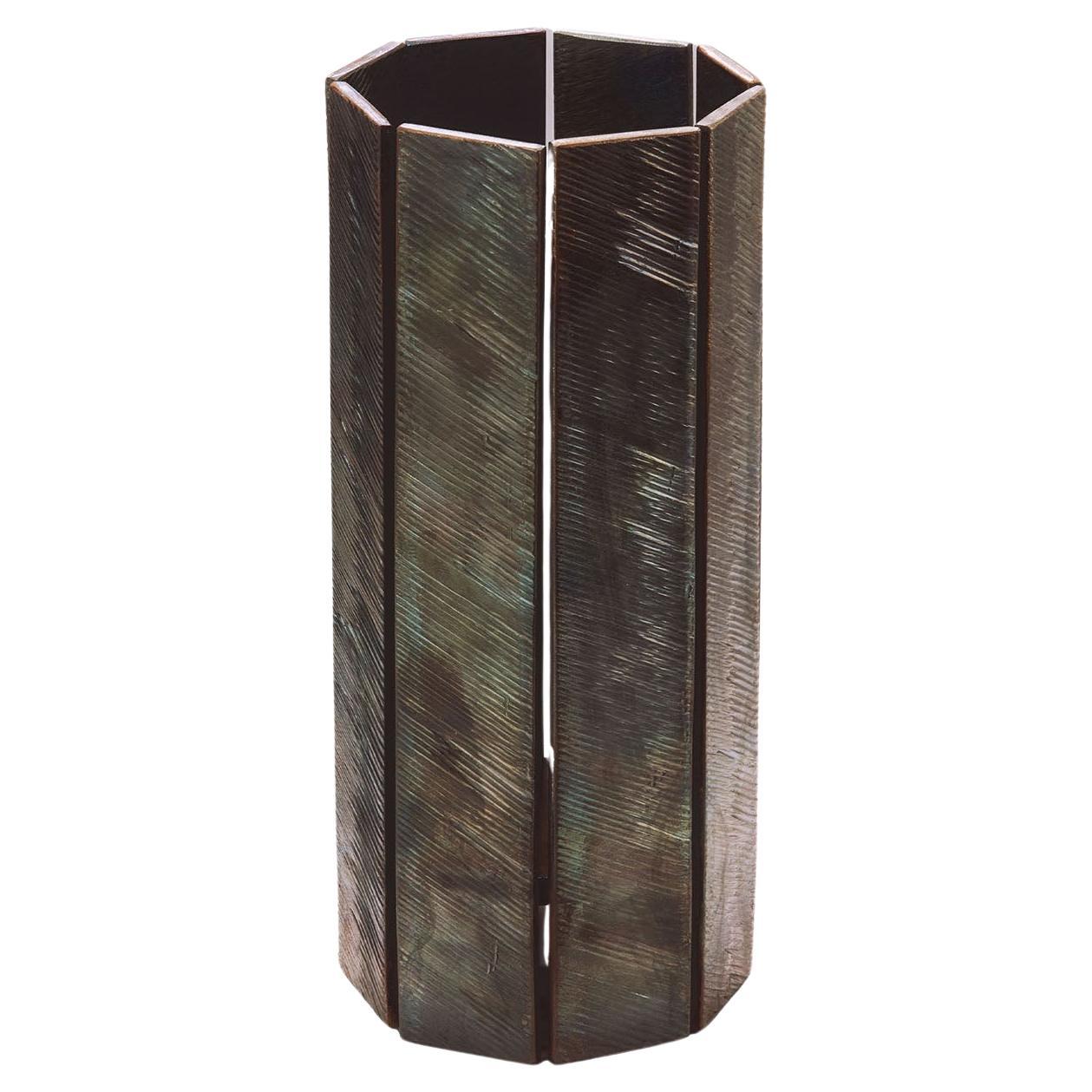 Deko-Vase aus Stahl „Essenza“ von Antonio De Marco im Angebot