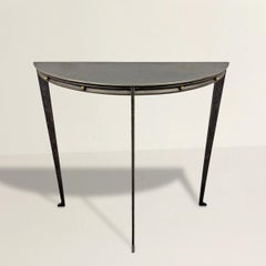 Steel Demilune Console Table by Will Stone