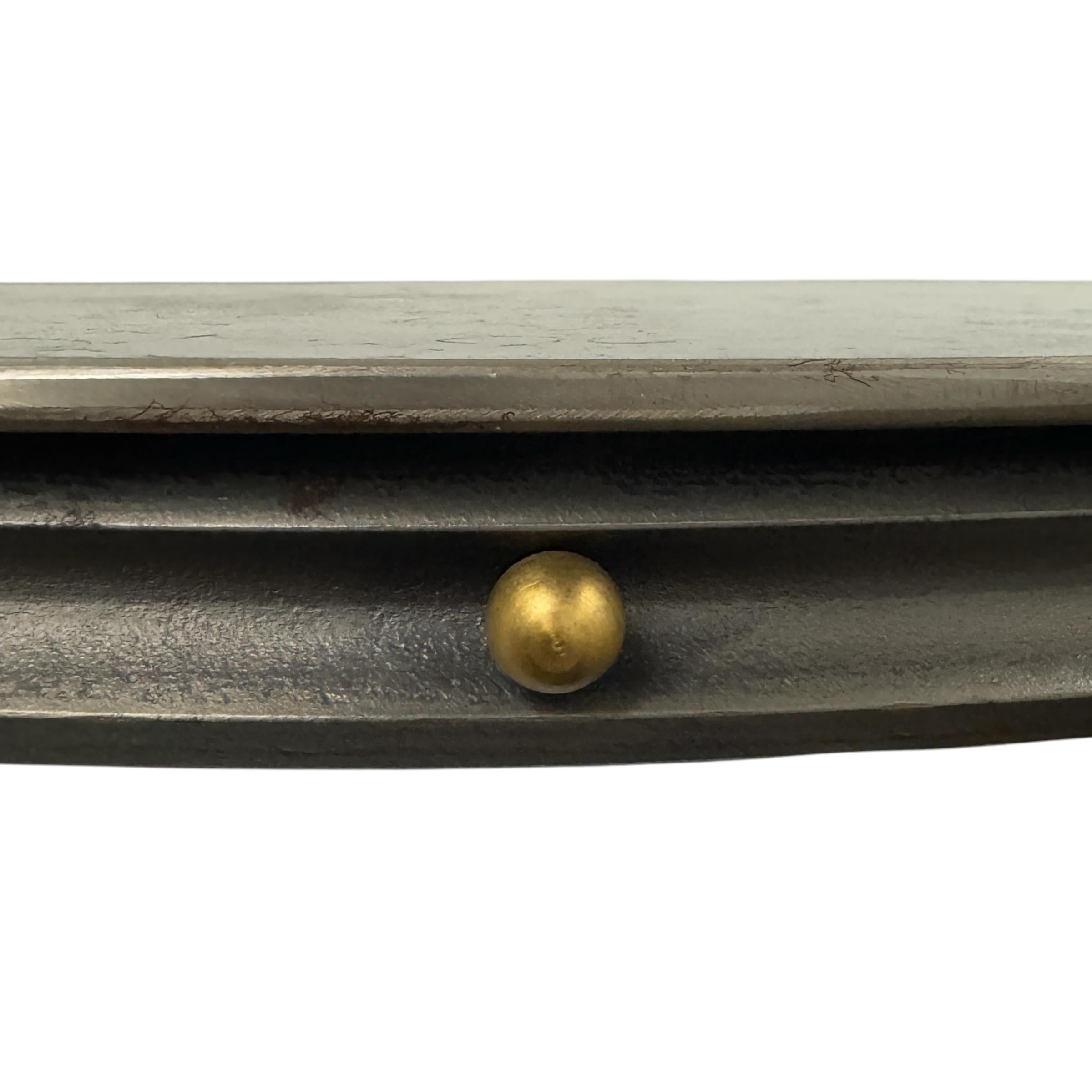 Steel Demilune Console Table by Will Stone 3