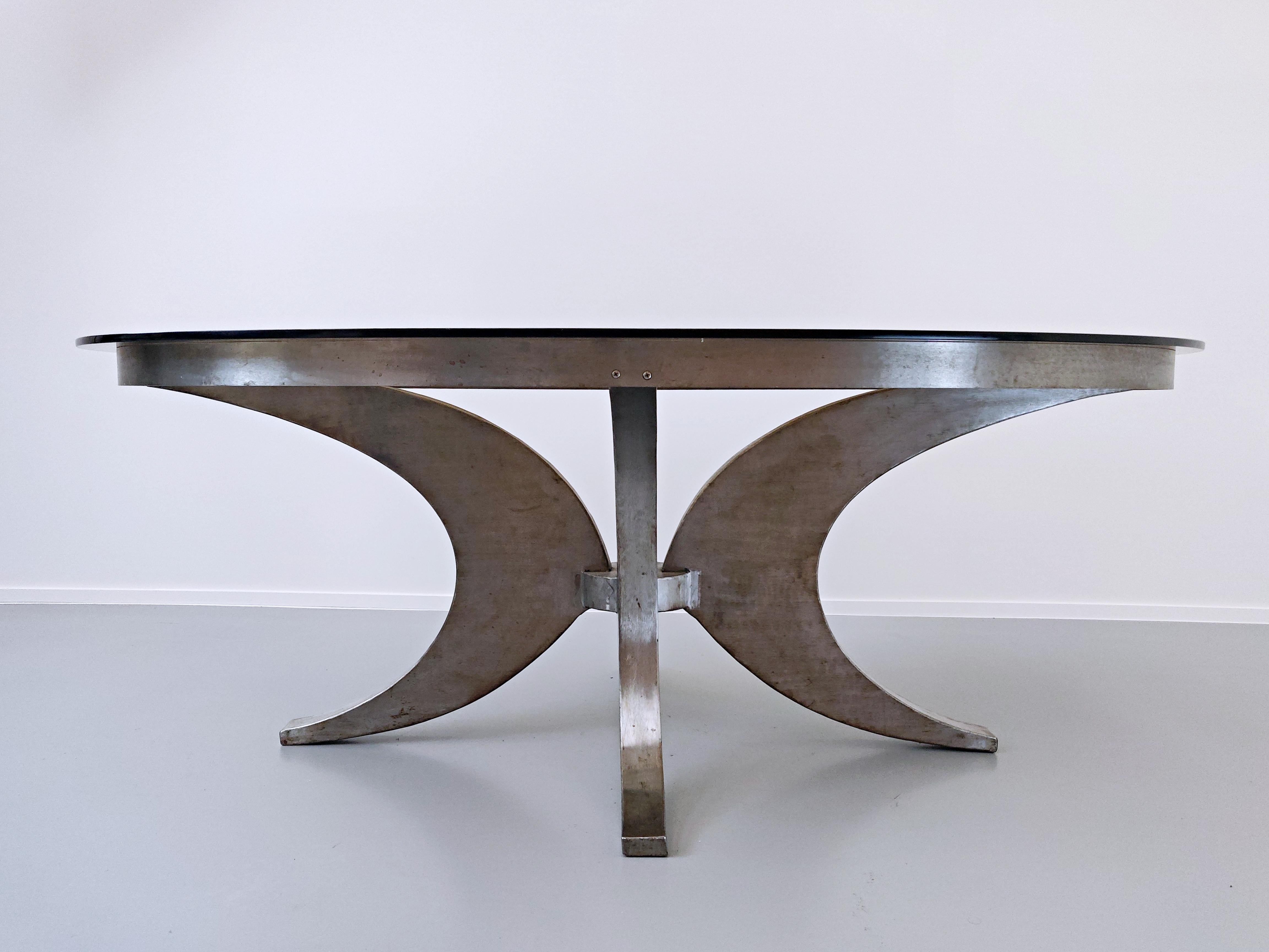 Mid-Century Modern Steel Dining Table 7