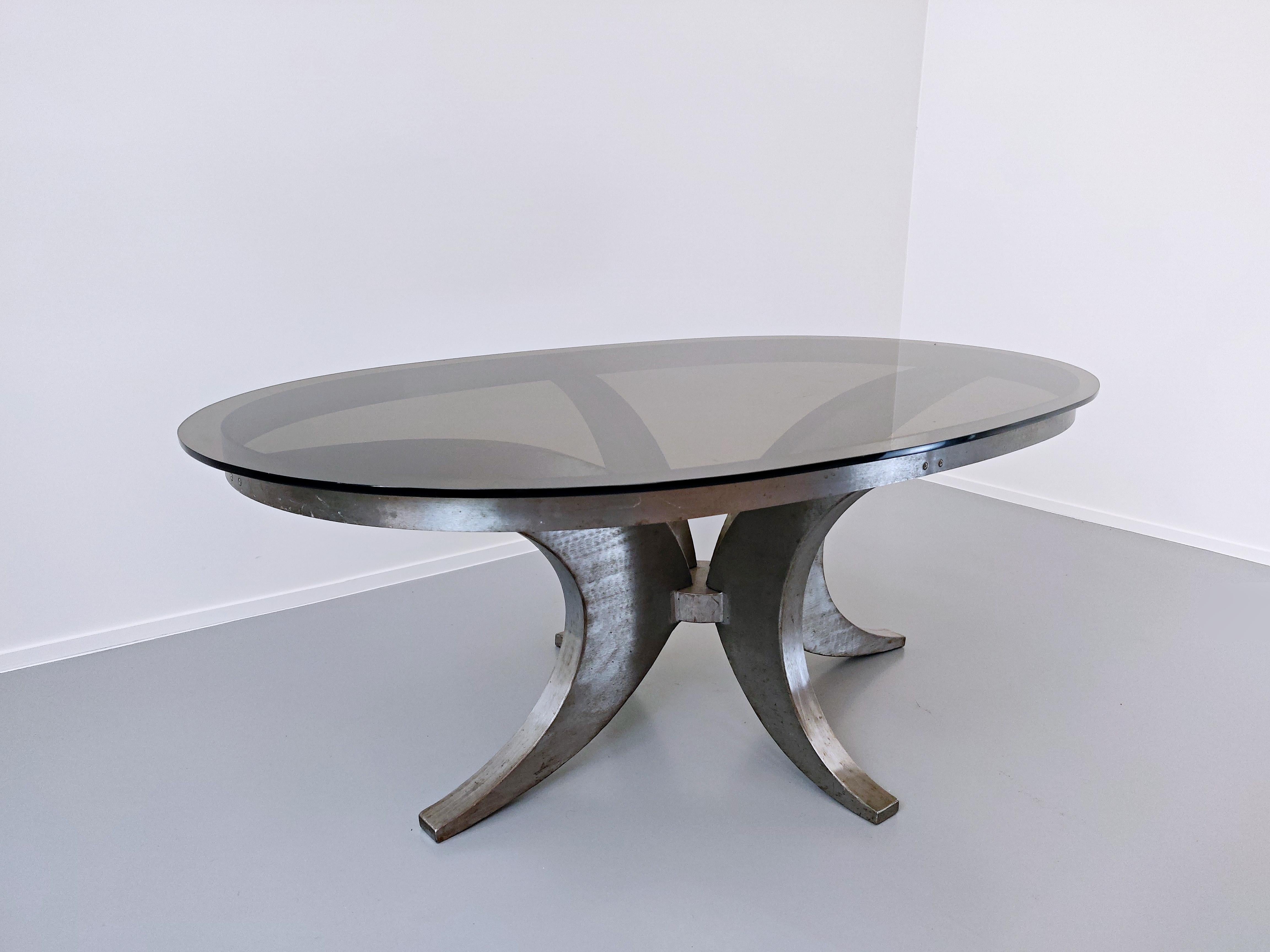 Mid-Century Modern Steel Dining Table 8