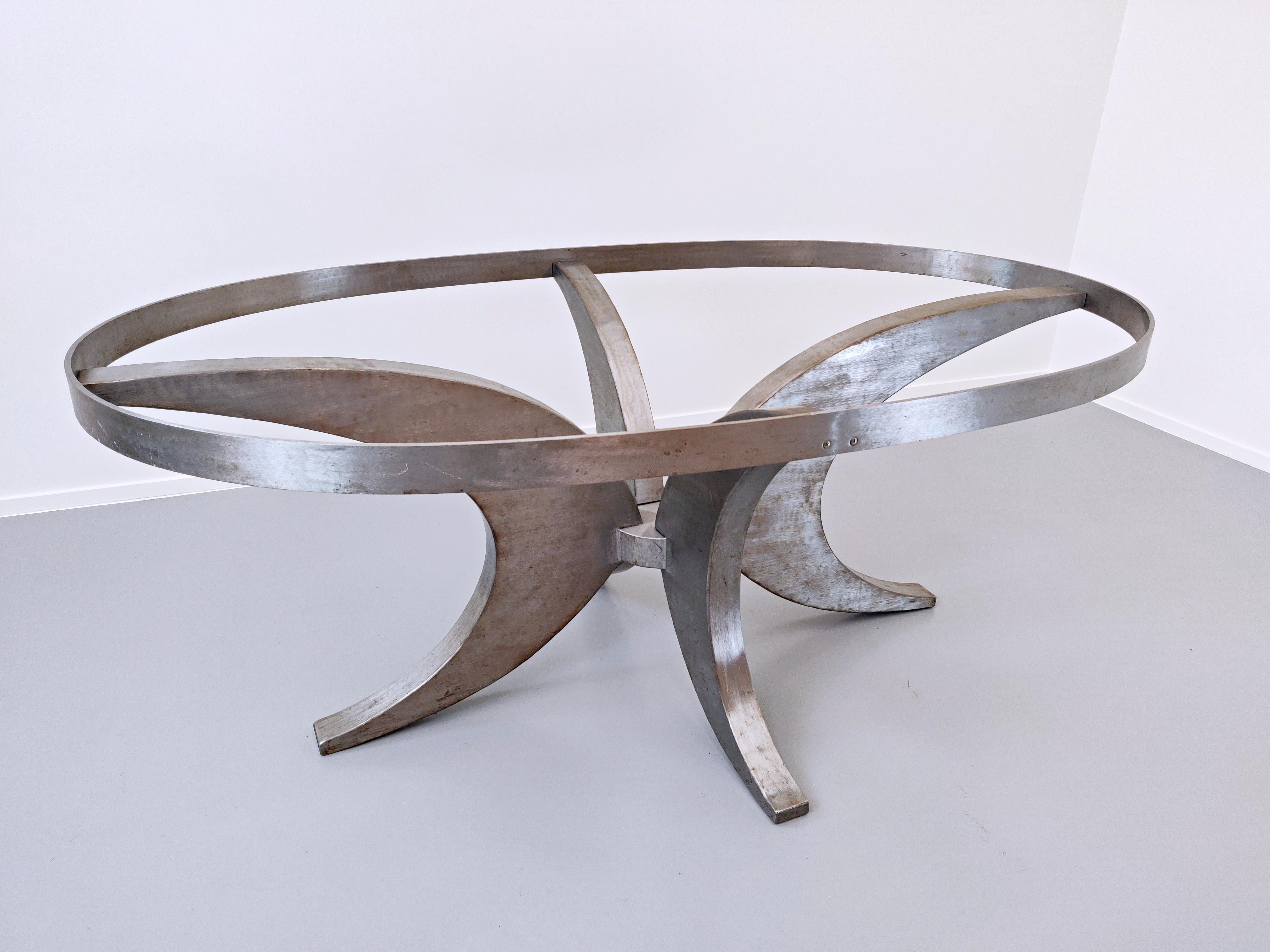 Mid-Century Modern Steel Dining Table 9