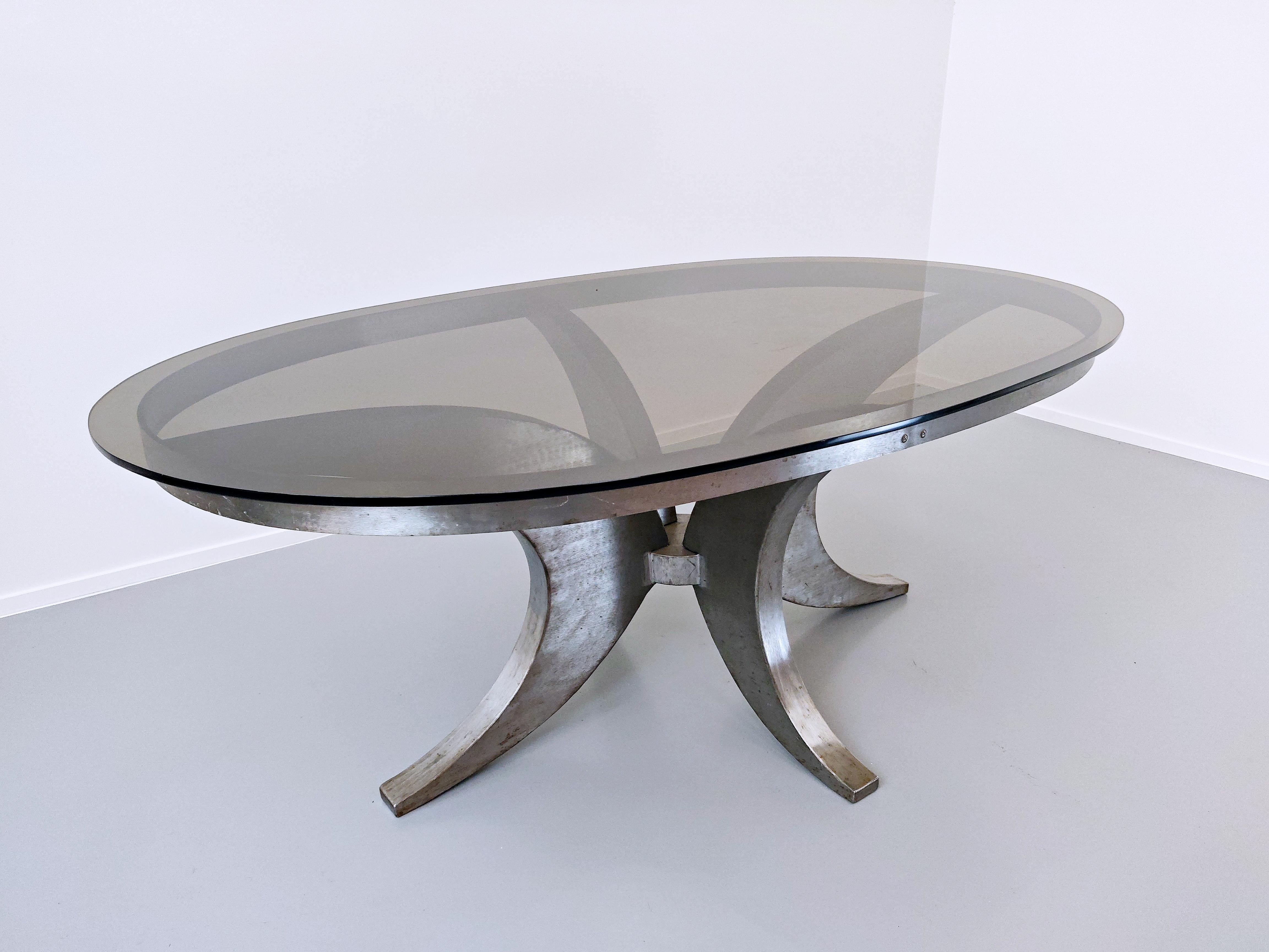 20th Century Mid-Century Modern Steel Dining Table