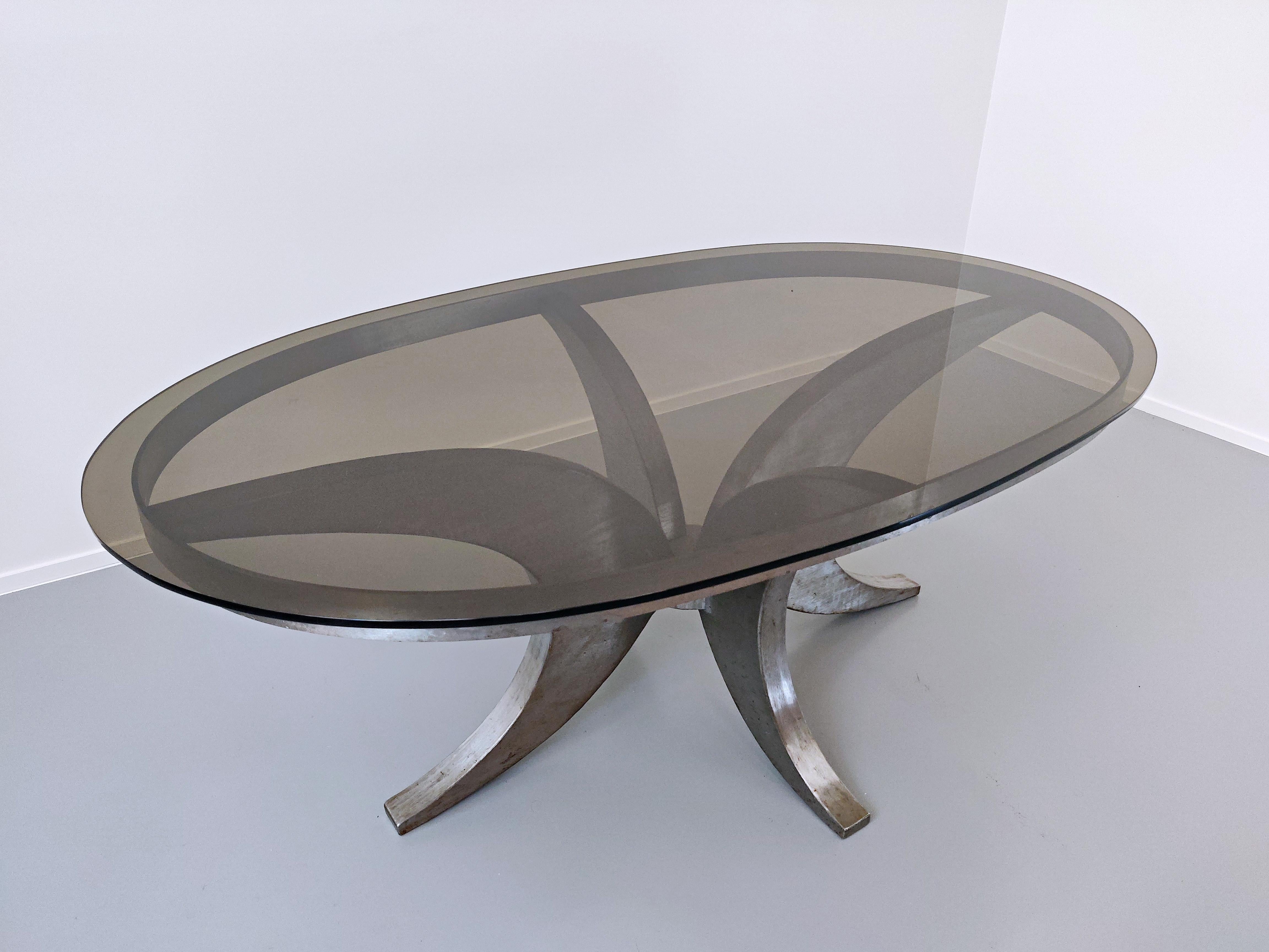 Mid-Century Modern Steel Dining Table 3