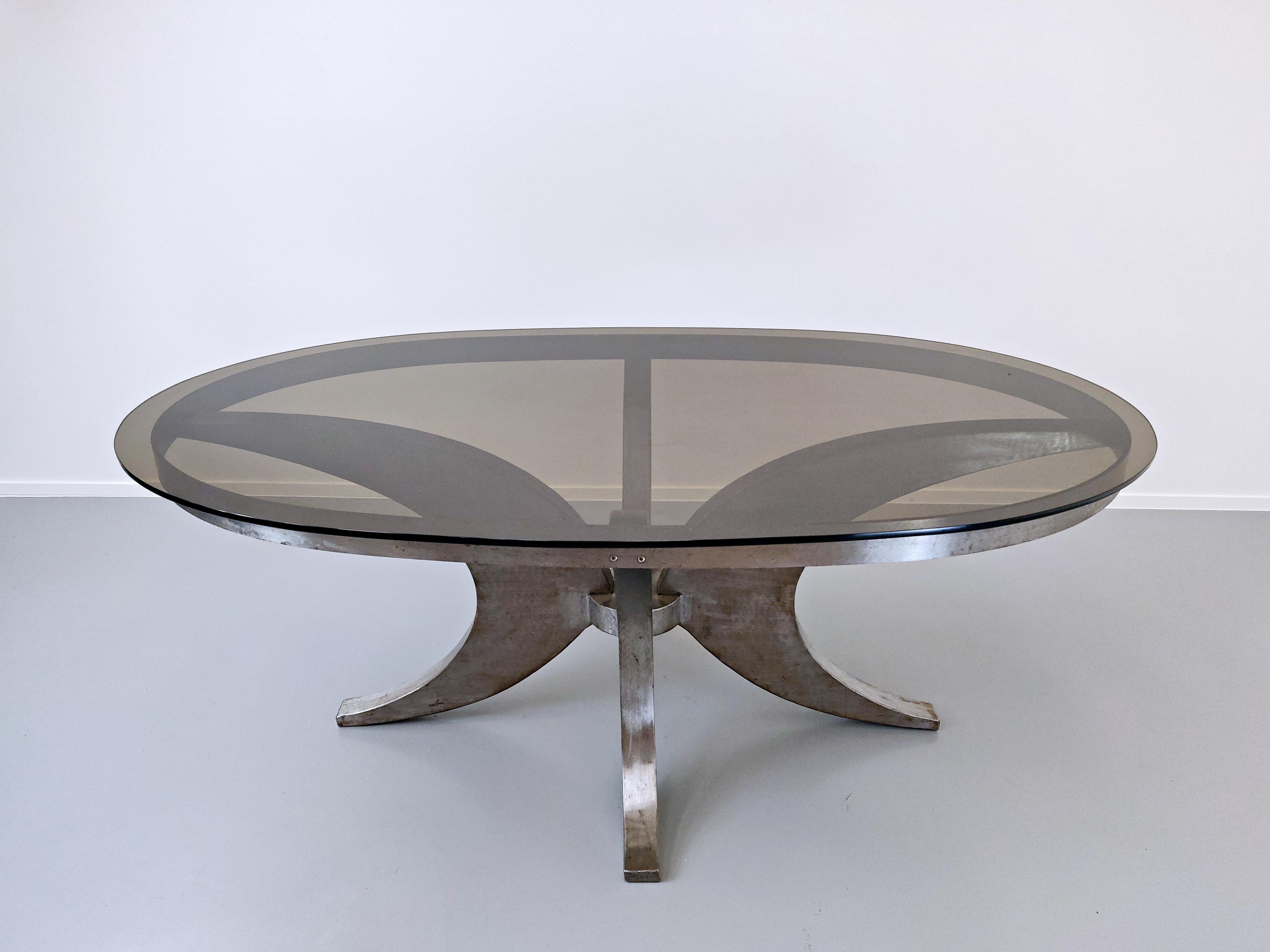 Mid-Century Modern Steel Dining Table 6