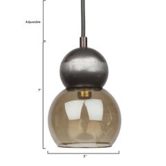 Steel Double Bubble Light Fixture