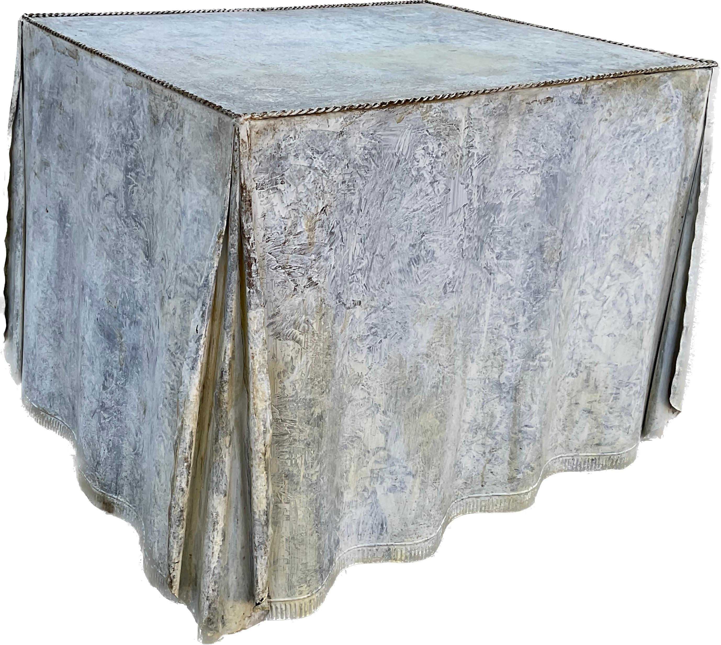 20th Century Steel Drape Console Table in the Style of John Dickinson