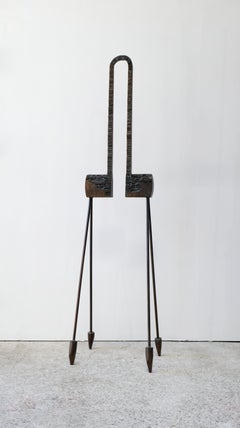 Steel Easel of Enlightenment Abstract Sculpture by Splady Art Studios