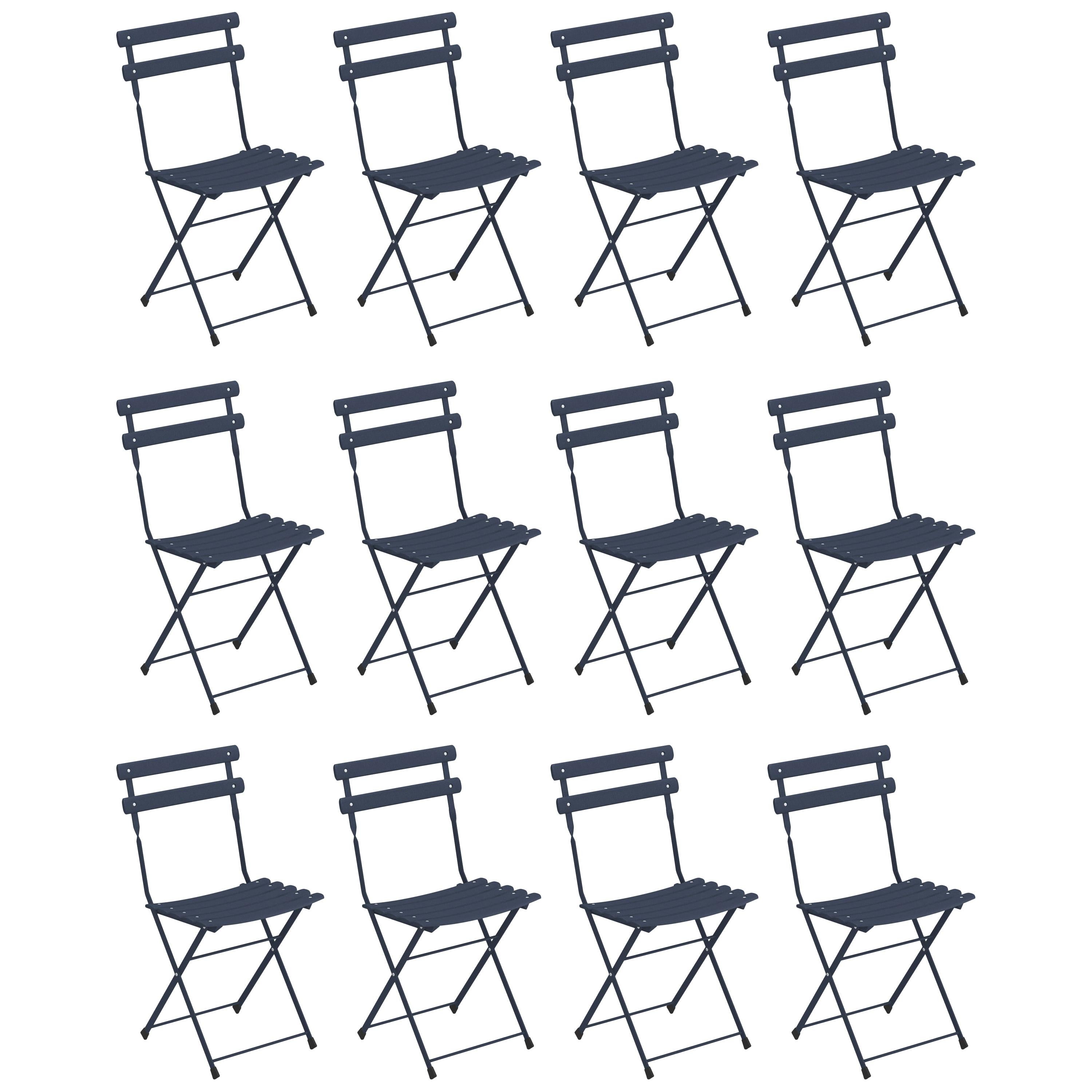 Steel EMU Arc En Ciel Folding Chairs, Set of 12 Items For Sale
