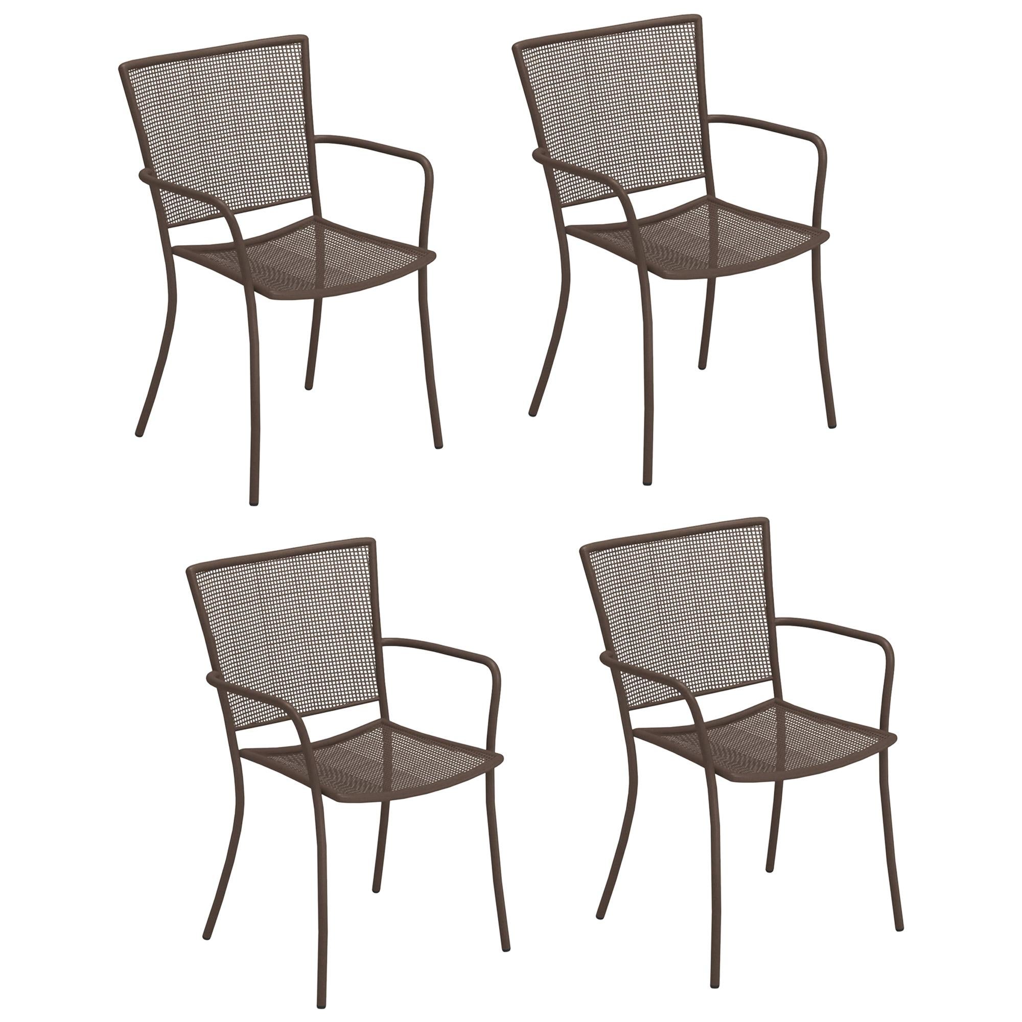 Steel EMU Athena Armchair, Set of 4 Items For Sale