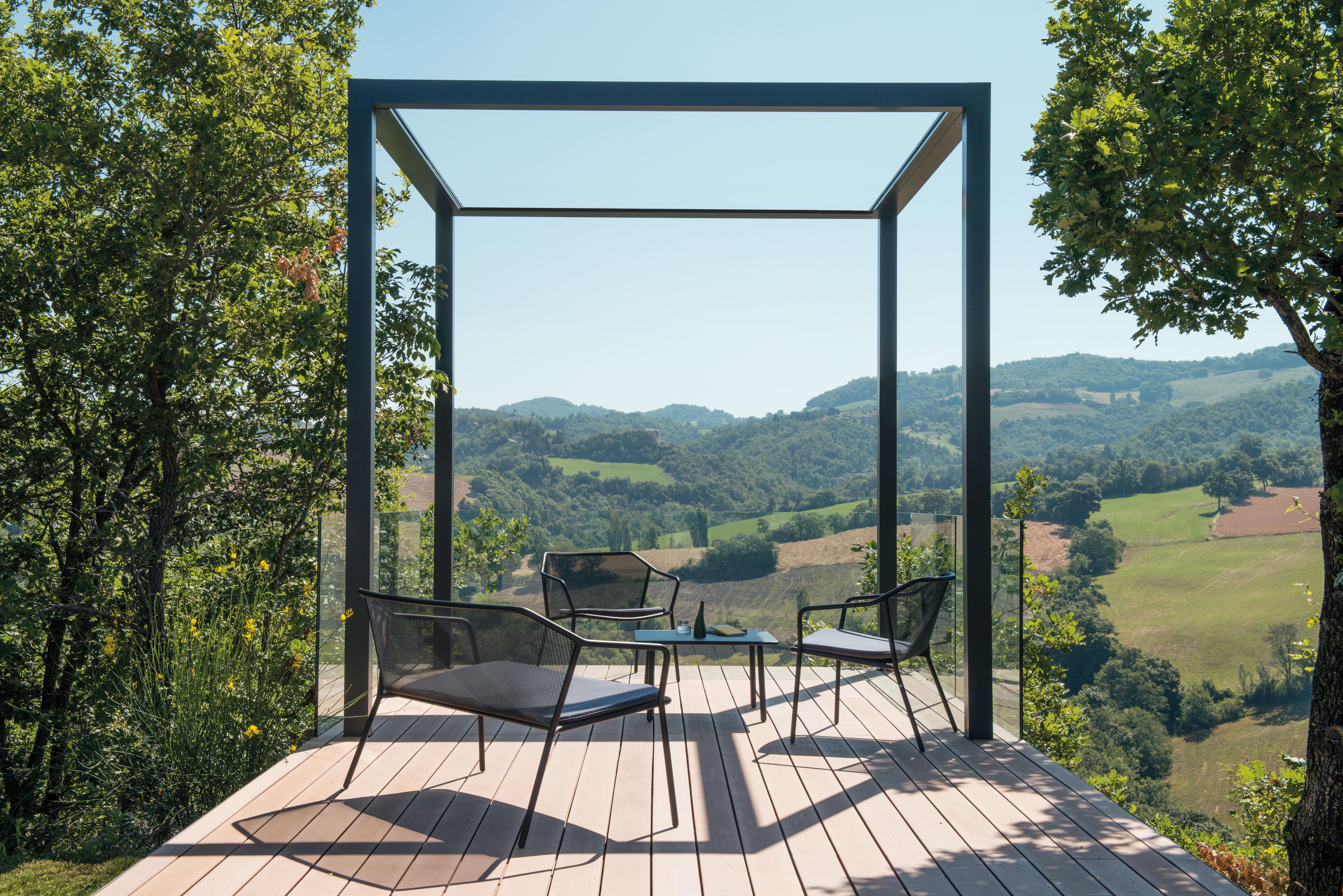 Italian Steel EMU Darwin Lounge Chair, Set of 2 Items For Sale