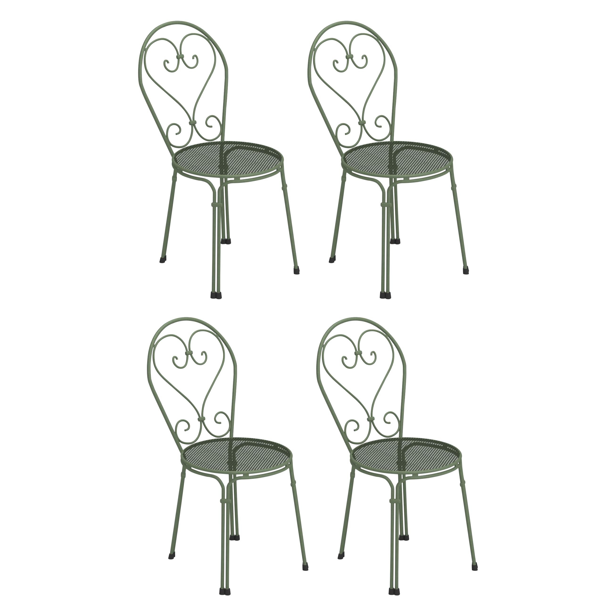 Steel EMU Pigalle Chair, Set of 4 Items For Sale