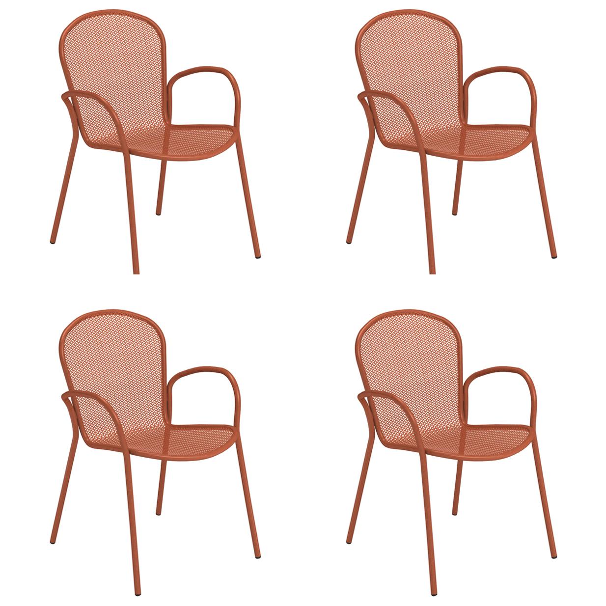 Steel EMU Ronda XS Armchair, Set of 4 Items For Sale