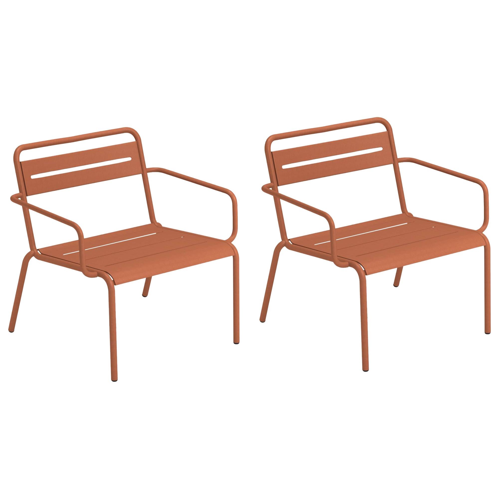 Steel EMU Star Lounge Chair, Set of 2 Items For Sale